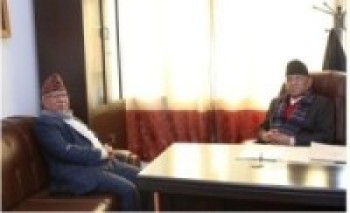 अध्यक्ष दाहाल र अध्यक्ष नेपालबीच भेटवार्ता